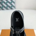「#3875」 LOUIS VUITTON Cow leatherRound head buckle Casual Shoes