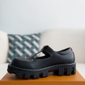 「#3875」 LOUIS VUITTON Cow leatherRound head buckle Casual Shoes