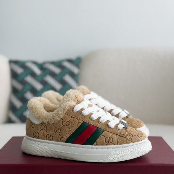 「#3877」Gucci ACE Suede Sneakers