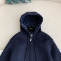 「#3902」Dior Hat zipper jacket，    Material: 99% Wool   1% Mulberry Silk