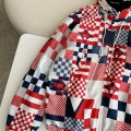 「#3903」Louis Vuitton SS24 Logo Patchwork Mandarin-collar Jacket