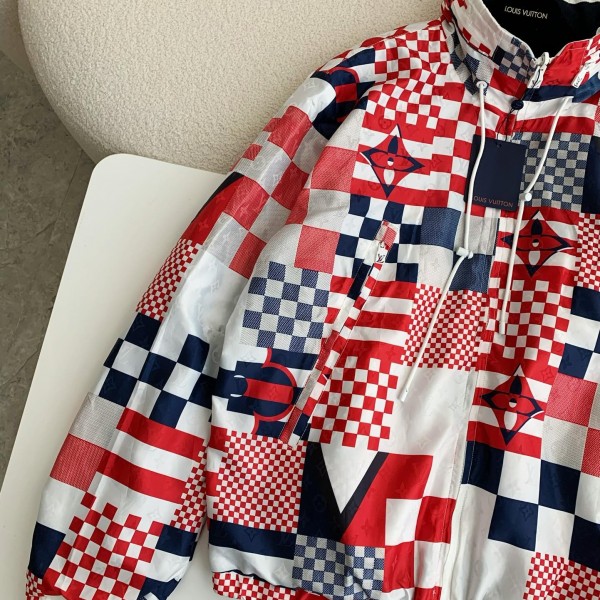 Louis Vuitton SS24 Logo Patchwork Mandarin-collar Jacket