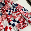 「#3903」Louis Vuitton SS24 Logo Patchwork Mandarin-collar Jacket