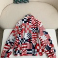 「#3903」Louis Vuitton SS24 Logo Patchwork Mandarin-collar Jacket
