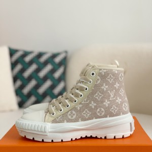 「#876」Louis Vuitton Squad Women's flat bottomed boots