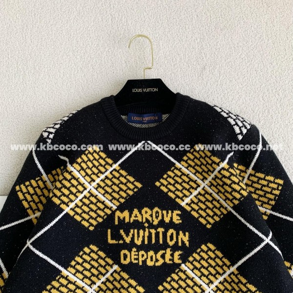 Louis Vuitton ss25 Pre-Spring collection, blended wool round-neck sweater