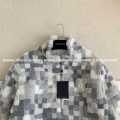「#3929」Louis Vuitton Ski Series FW24 Checkerboard Color-Block Fleece Jacket