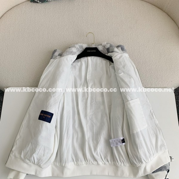 Louis Vuitton Ski Series FW24 Checkerboard Color-Block Fleece Jacket