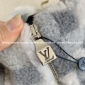 「#3929」Louis Vuitton Ski Series FW24 Checkerboard Color-Block Fleece Jacket