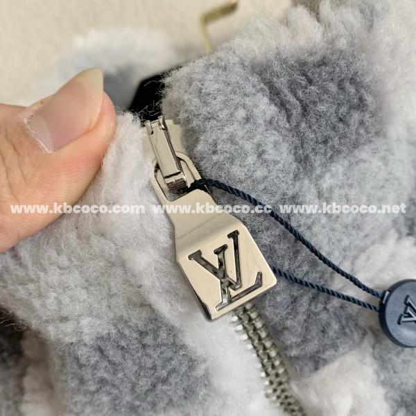 Louis Vuitton Ski Series FW24 Checkerboard Color-Block Fleece Jacket