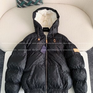 「#3961」LOUIS VUITTON Skiing Series FW24 Printed Hooded Cotton-Padded Jacket