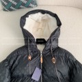 「#3961」LOUIS VUITTON Skiing Series FW24 Printed Hooded Cotton-Padded Jacket
