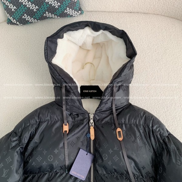 LOUIS VUITTON Skiing Series FW24 Printed Hooded Cotton-Padded Jacket