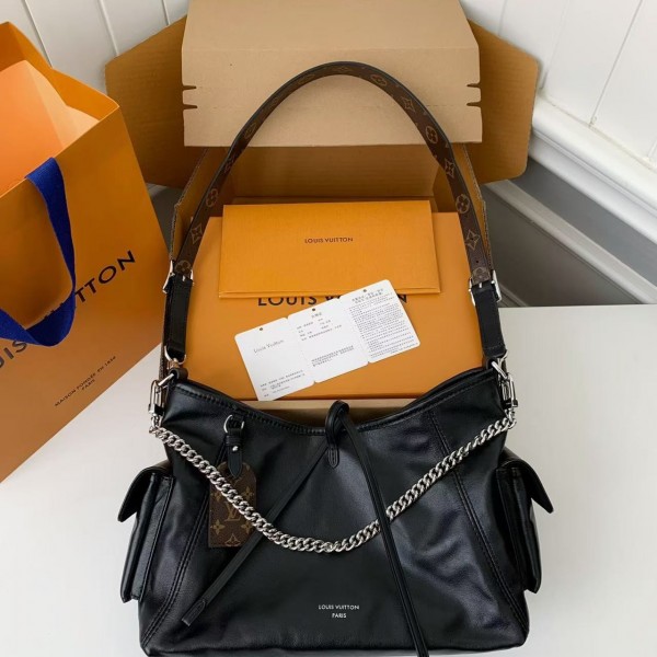 「#3971」Louis Vuitton new CARRYALL DARK handbag M24861