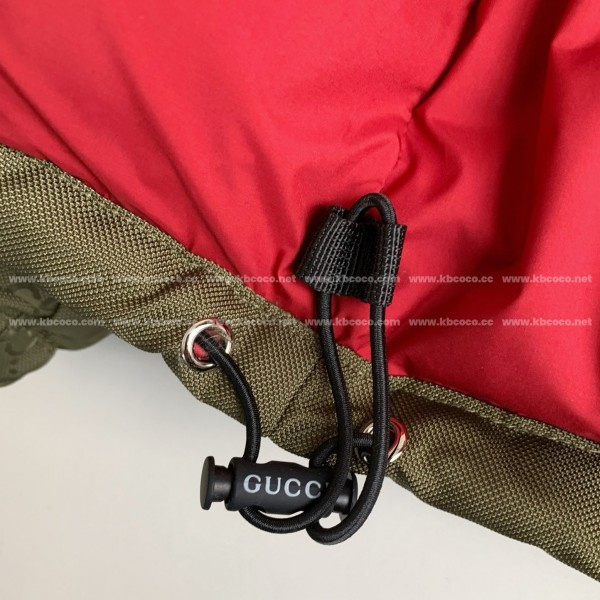 Gucci Hooded patterned down jacket