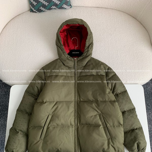 「#4005」Gucci Hooded patterned down jacket