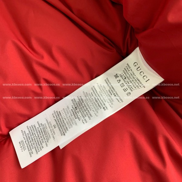 Gucci Hooded patterned down jacket