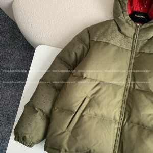 「#4005」Gucci Hooded patterned down jacket