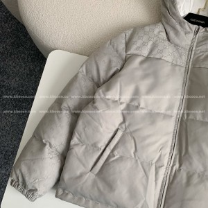 「#4006」Gucci Hooded patterned down jacket