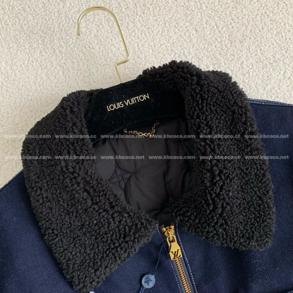 Louis Vuitton SS25 Zippered open-and-closed spliced turn-down collar jacket