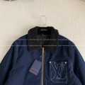 「#4007」Louis Vuitton SS25 Zippered open-and-closed spliced turn-down collar jacket