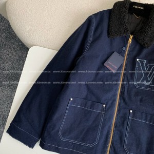 「#4007」Louis Vuitton SS25 Zippered open-and-closed spliced turn-down collar jacket