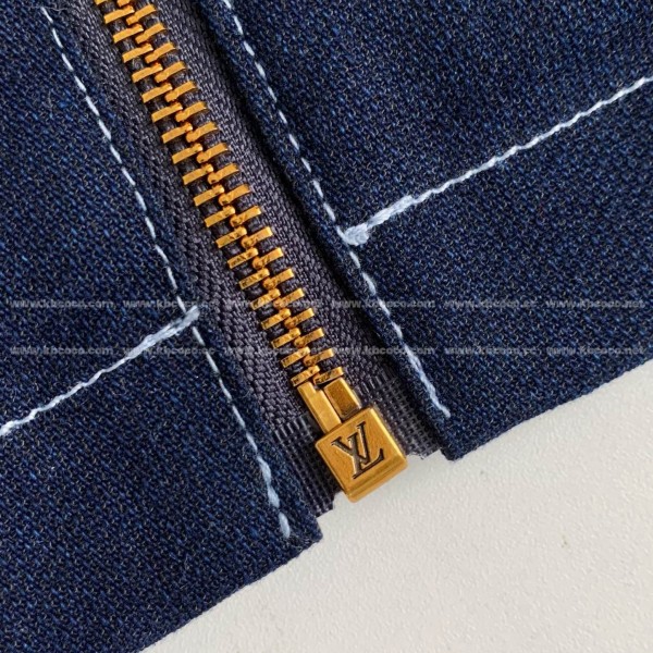 Louis Vuitton SS25 Zippered open-and-closed spliced turn-down collar jacket