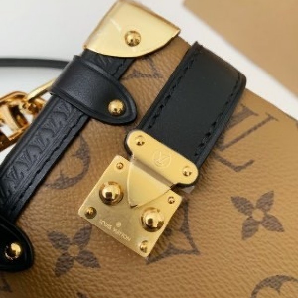 Louis Vuitton Small SIDE TRUNK Handbag M46815 Yellow Flower, Size: 18*12.5*8cm