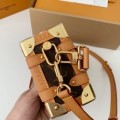 「#4022」Louis Vuitton small SIDE TRUNK handbag M46815, size: 18*12.5*8cm