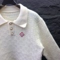 「#4062」casablanca2024 new polo knitted long sleeve