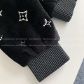 「#4073」Louis Vuitton SS25 Logo Embroidered Wool Hooded Zipper Jacket