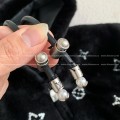 「#4073」Louis Vuitton SS25 Logo Embroidered Wool Hooded Zipper Jacket