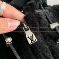 「#4073」Louis Vuitton SS25 Logo Embroidered Wool Hooded Zipper Jacket