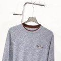 「#4123」Loro Piana Cashmere Wool Blend Knit Long Sleeve