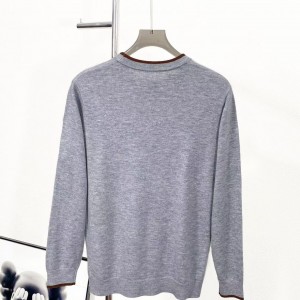 「#4123」Loro Piana Cashmere Wool Blend Knit Long Sleeve