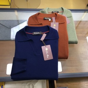 「#4126」Loro Piana Winter Casual Wool V-Neck Sweater