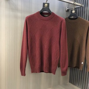 「#4204」Loro Piana24 Autumn and Winter crew neck knitted sweater