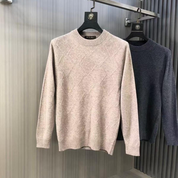 Loro Piana24 Autumn and Winter crew neck knitted sweater