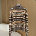 「#4205」Loro Piana Fair Isle Turtleneck Sweater