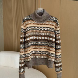 「#4205」Loro Piana Fair Isle Turtleneck Sweater