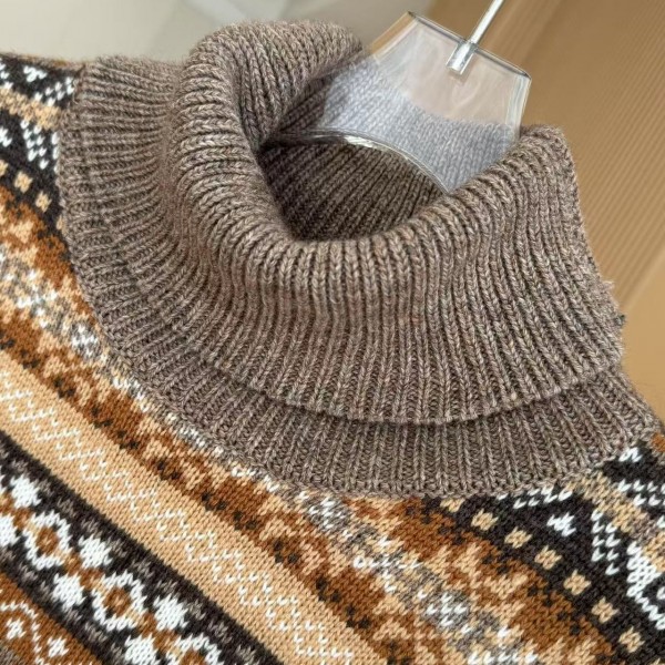 Loro Piana Fair Isle Turtleneck Sweater