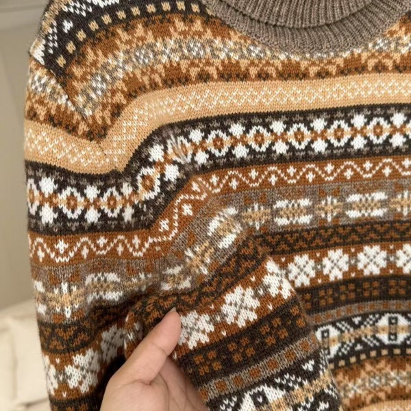 Loro Piana Fair Isle Turtleneck Sweater