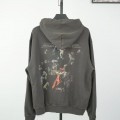 「#4216」offwhite hooded sweatshirt with psalm and Madonna print on the back