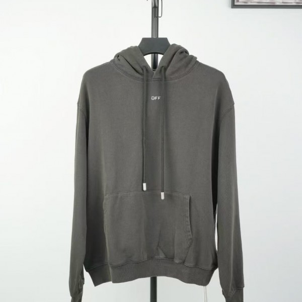 「#4216」offwhite hooded sweatshirt with psalm and Madonna print on the back