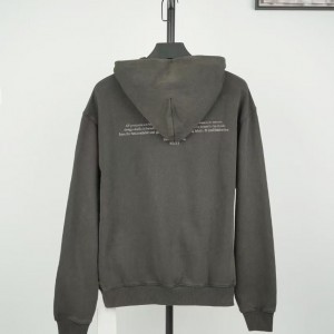 「#4217」offwhite hooded sweatshirt with psalm and Madonna print on chest
