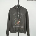 「#4217」offwhite hooded sweatshirt with psalm and Madonna print on chest