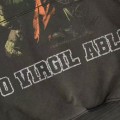 「#4217」offwhite hooded sweatshirt with psalm and Madonna print on chest