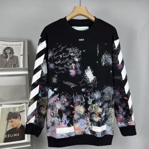 「#4221」offwhite fireworks crew neck sweatshirt