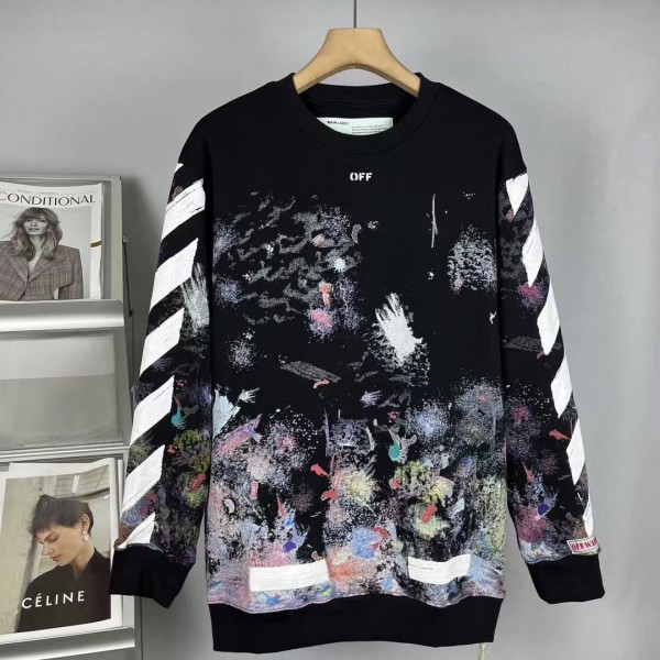 「#4221」offwhite fireworks crew neck sweatshirt
