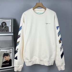 「#4222」offwhite Monet oil painting round neck sweatshirt